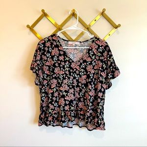 LOFT Floral Ruffle Tee
